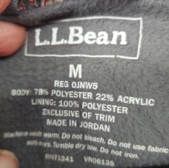 L.L. Bean Womens Polartec  Teddy Fuzzy Full Zip Hooded Jacket Maroon - Picture 6 of 8